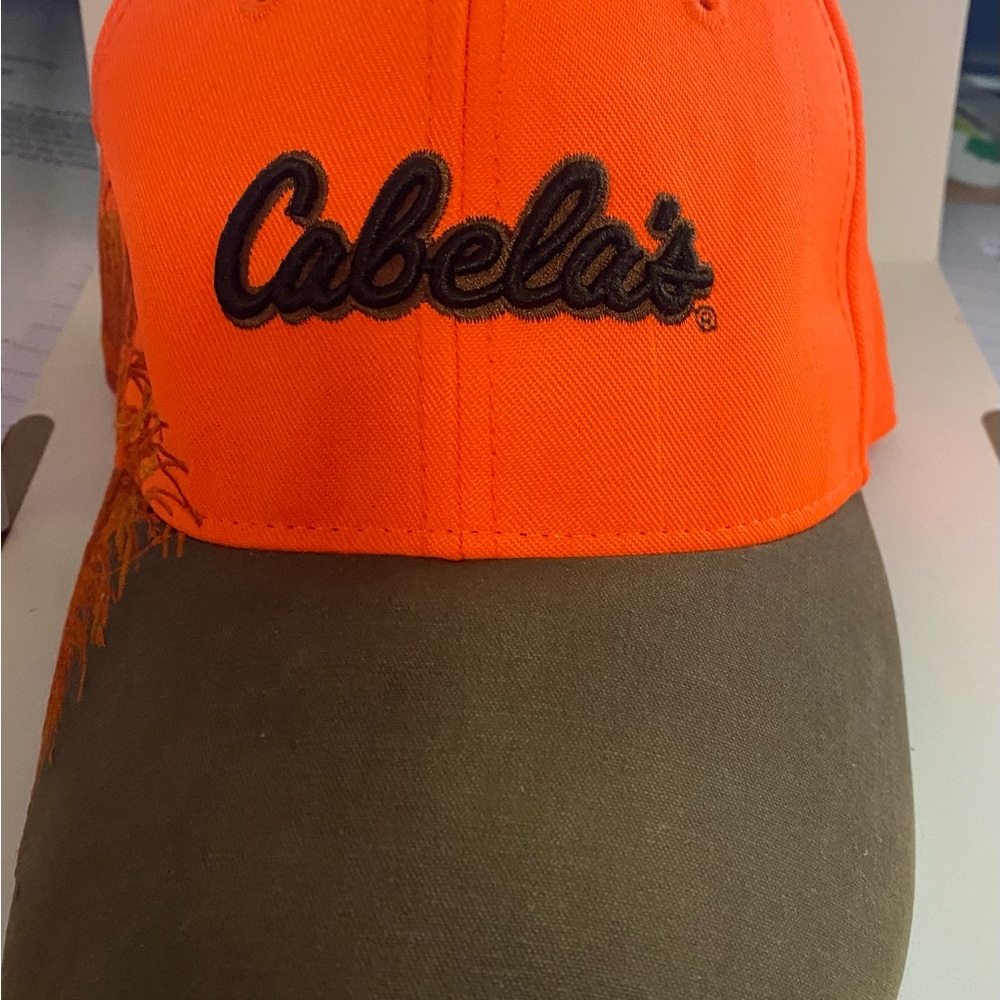 Cabela's Orange and Green Cap